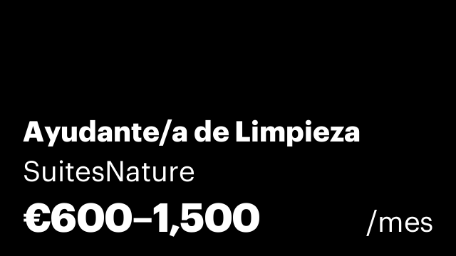 Ayudante/a de Limpieza