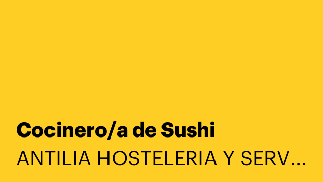 Cocinero/a de Sushi