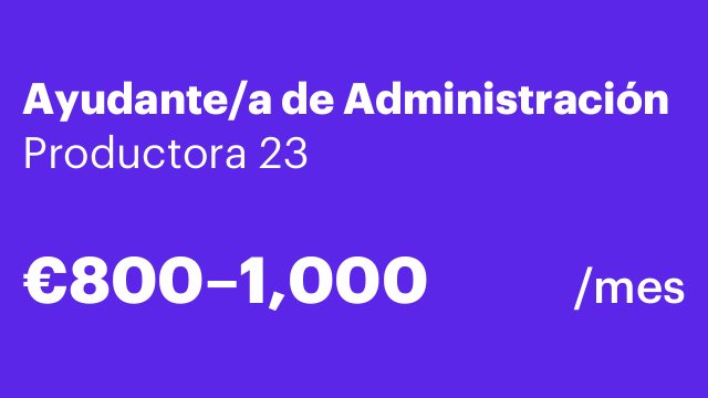 Ayudante/a de Administración