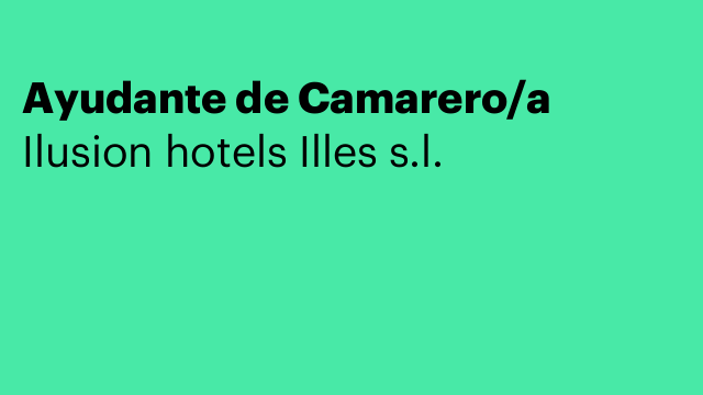 Ayudante de Camarero/a