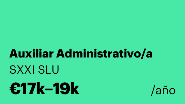 Auxiliar Administrativo/a