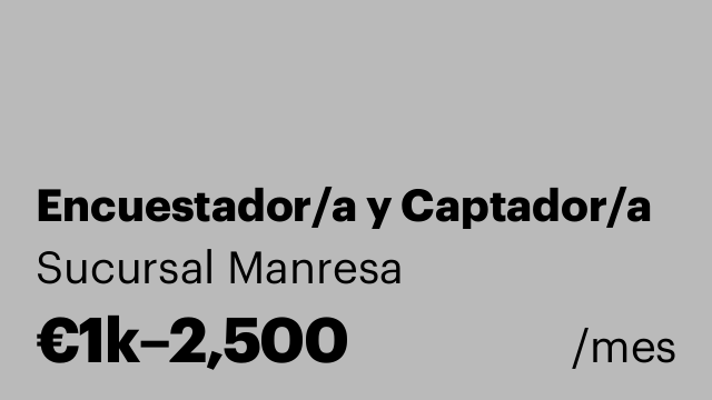 Encuestador/a y Captador/a