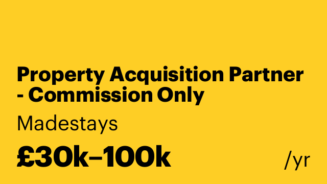 Property Acquisition Partner - Commission Only