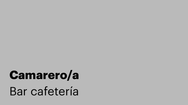 Camarero/a