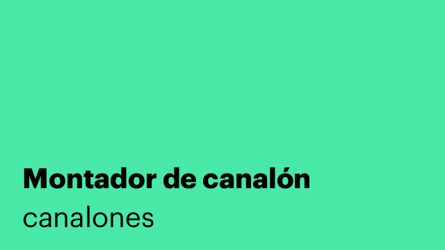 Montador de canalón