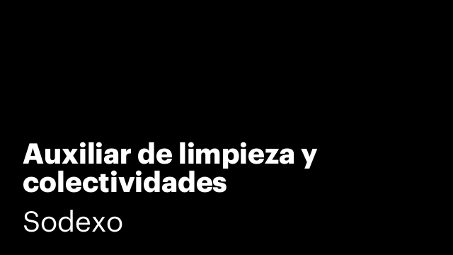 Auxiliar de limpieza y colectividades