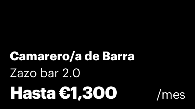 Camarero/a de Barra