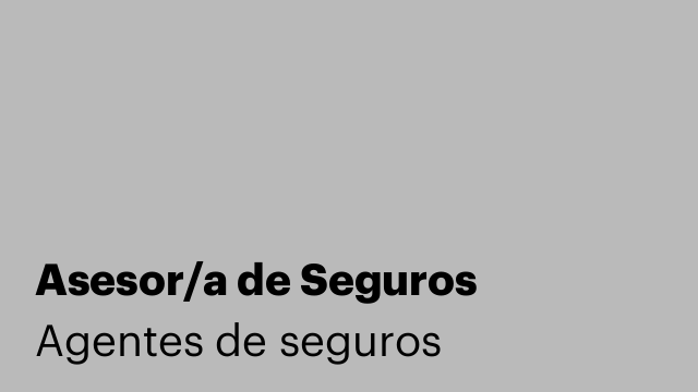 Asesor/a de Seguros