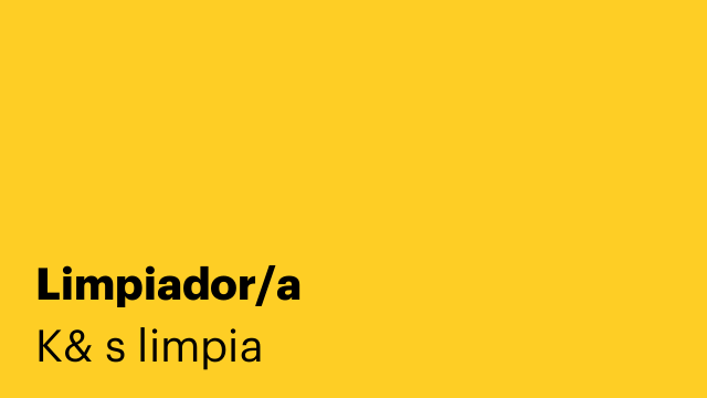 Limpiador/a
