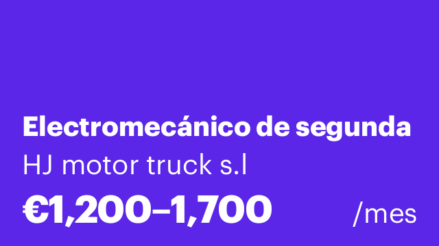 Electromecánico de segunda