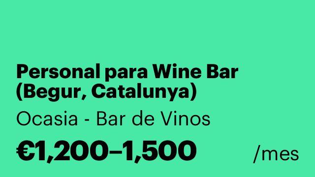 Personal para Wine Bar (Begur, Catalunya)