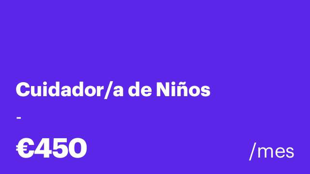 Cuidador/a de Niños