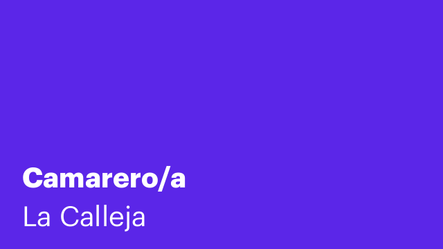 Camarero/a