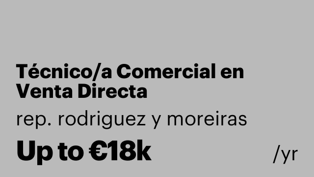 Técnico/a Comercial en Venta Directa