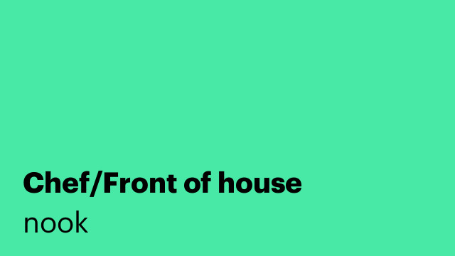 Chef/Front of house
