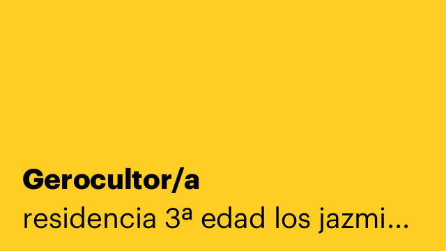 Gerocultor/a