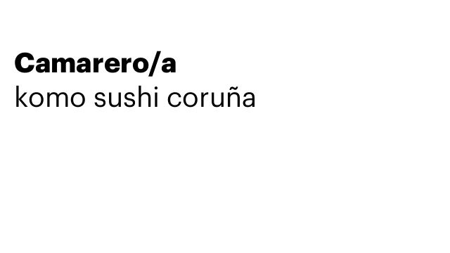 Camarero/a
