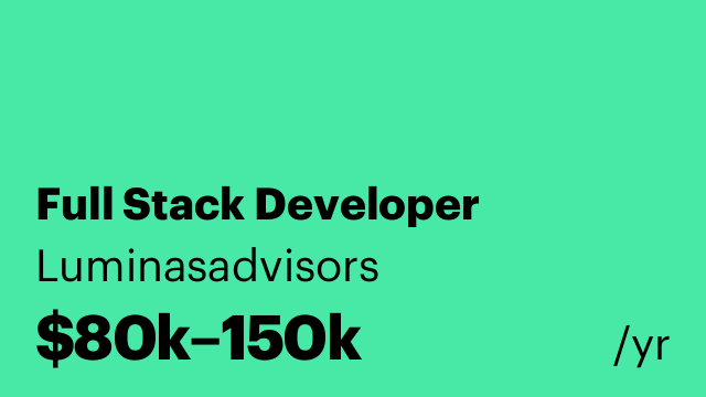 Full Stack Developer