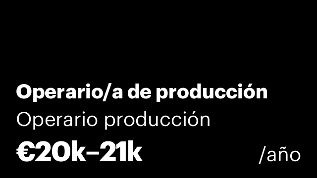 Operario/a de producción