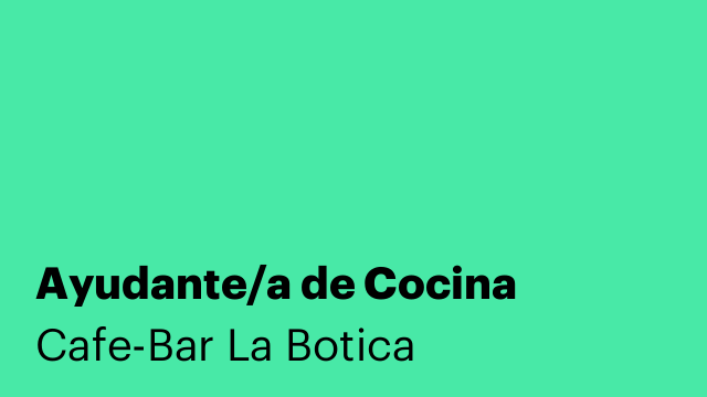 Ayudante/a de Cocina