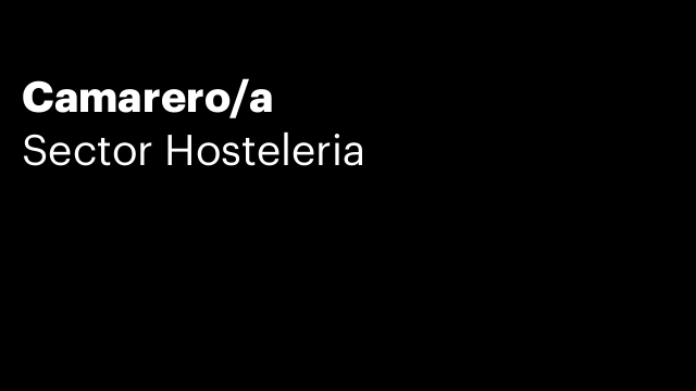 Camarero/a