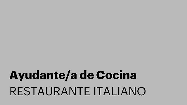 Ayudante/a de Cocina