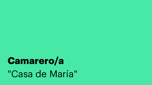 Camarero/a