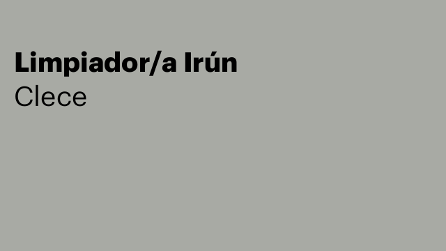 Limpiador/a Irún