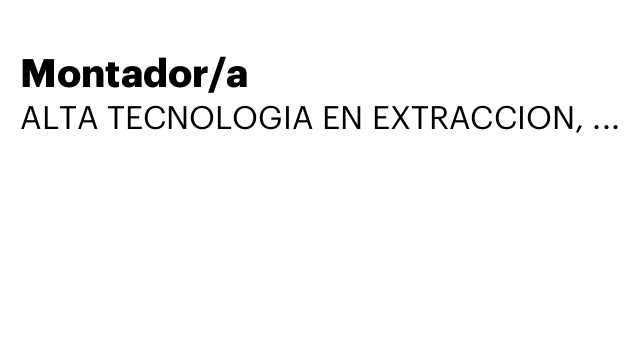 Montador/a
