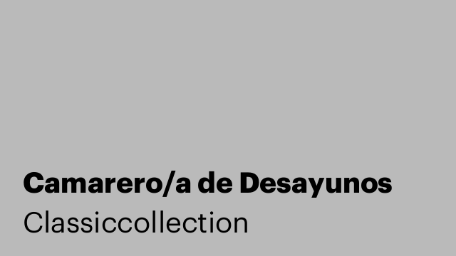 Camarero/a de Desayunos