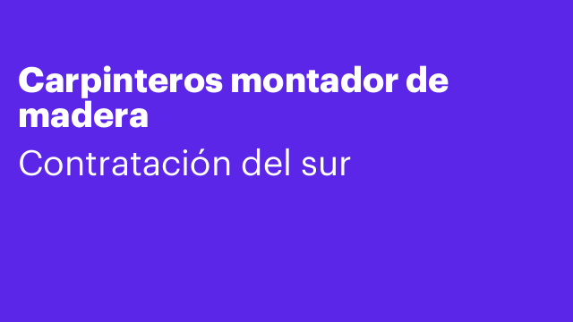 Carpinteros montador de madera