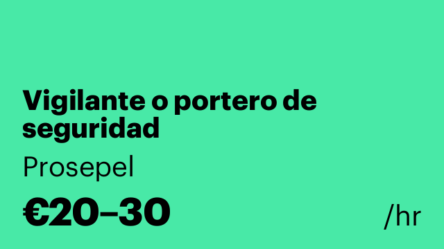 Vigilante o portero de seguridad
