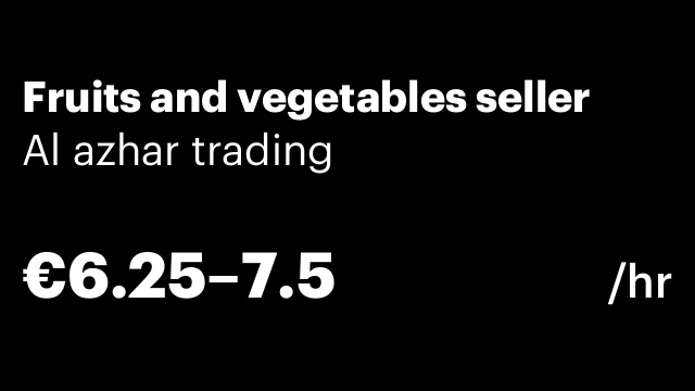 Fruits and vegetables seller