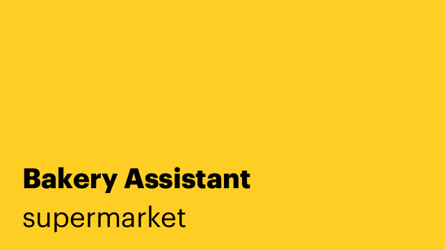 Bakery Assistant