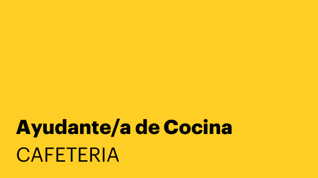 Ayudante/a de Cocina