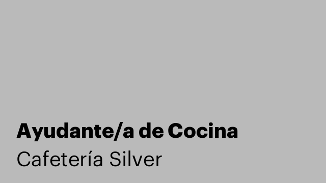 Ayudante/a de Cocina