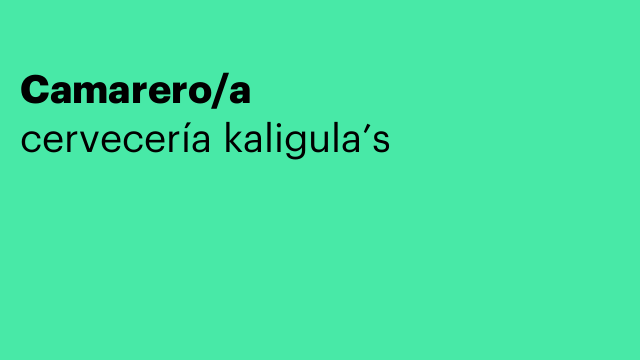 Camarero/a