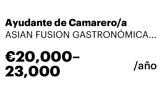 Ayudante de Camarero/a