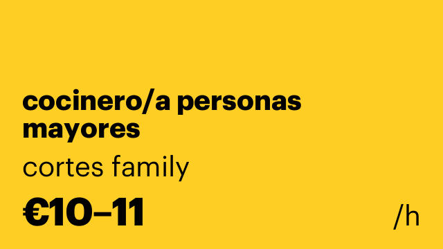 cocinero/a personas mayores