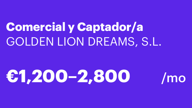 Comercial y Captador/a