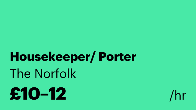 Housekeeper/ Porter