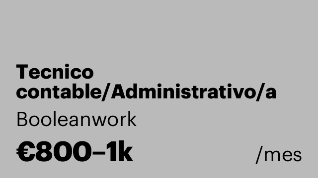 Tecnico contable/Administrativo/a