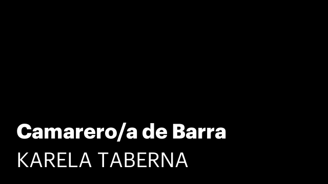 Camarero/a de Barra