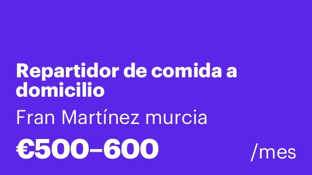 Repartidor de comida a domicilio