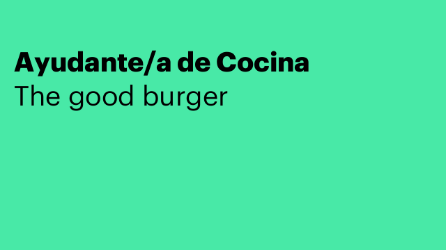 Ayudante/a de Cocina