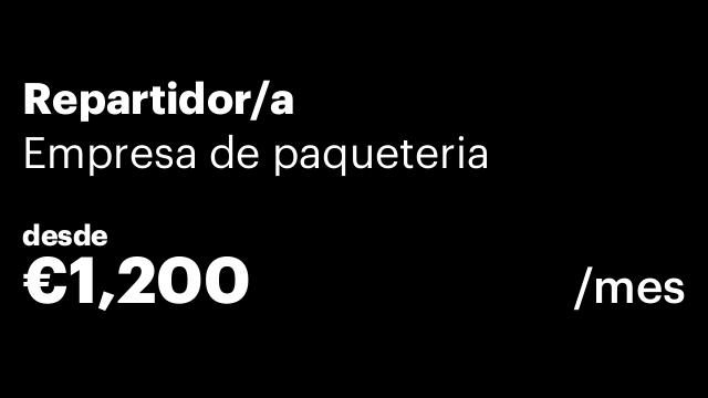 Repartidor/a