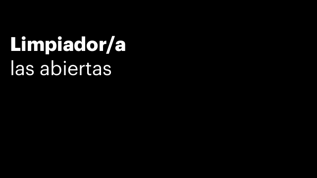 Limpiador/a