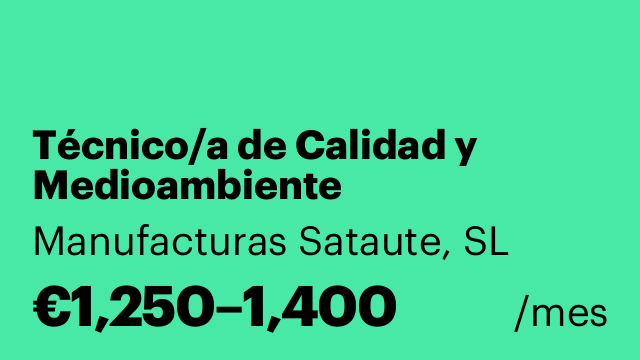 Técnico/a de Calidad y Medioambiente
