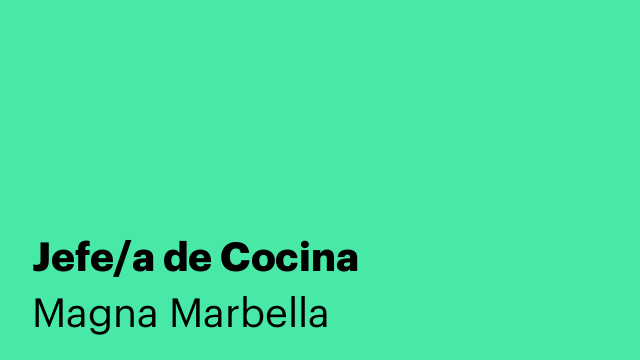 Jefe/a de Cocina