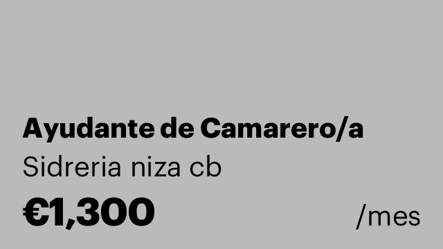 Ayudante de Camarero/a